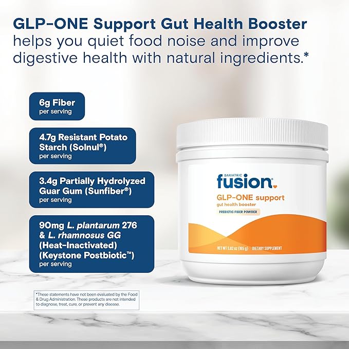 Bariatric Fusion GLP-1 Gut Health Booster | High Fiber GLP1 Booster | Prebiotic Fiber GLP-1 Supplement Powder for Women &amp Men | 20 Servings
