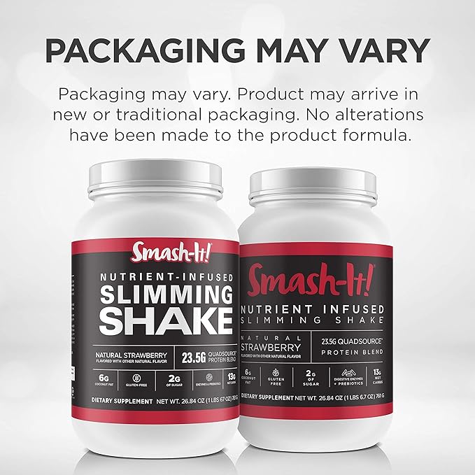 Primal Labs Smash-It Nutrient Infused Low Carb Protein Powder to Help Trim Down Keto Meal Replacement Shake Powder Gluten-Free Whey Protein Powder Delicious Strawberry Flavor 761 Grams