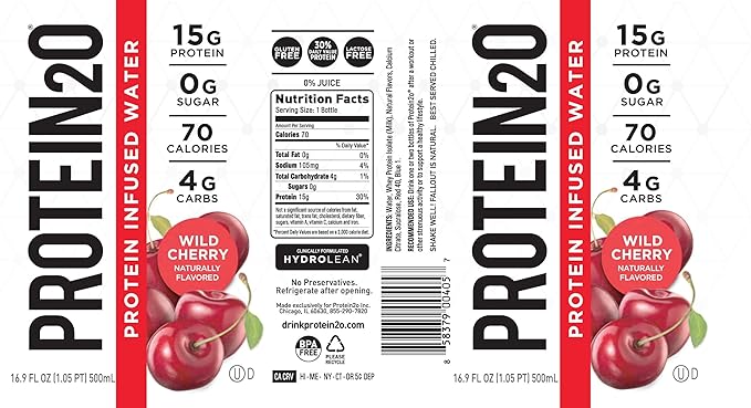 Protein2o Flavored Protein Water Berry Splash 12 pack
