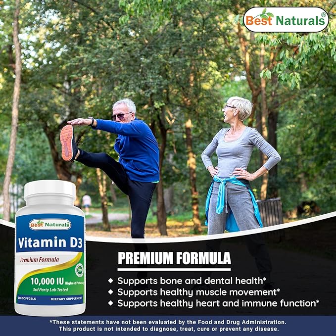 Best Naturals Probiotic 10 Strains &amp 30 Billion CFU &amp Vitamin D3 10000 IU