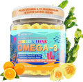 Vegan Omega-3 Gummies - 1000mg Algae Oil with 650mg DHA &amp 250mg EPA for Teens &amp Adults - Plus Vitamin D3 AC Lutein Zeaxanthin Magnesium for Eye &amp Immune Health Brain - Sugar Free No