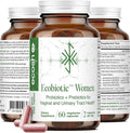 Ecosh Women's Probiotic for PH Balance Urinary Tract &amp Gut Health – Vaginal Probiotics for Women with Prebiotics Lactobacillus Acidophilus &amp Crispatus Natural Cranberry &amp Herbs | 60 Veg