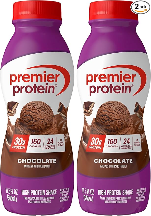 Premier Protein 30g Protein Shake Chocolate 11.5 fl oz (Pack of 2)