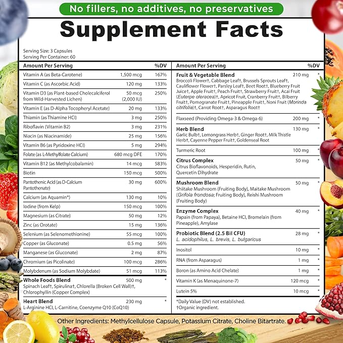 SUPPLEMENTS STUDIO Comprehensive Women's Multi-System Support Duo – Whole Food Multivitamin Without Iron + Women’s Daily Multivitamin with Iron – Vegan Non-GMO Clean Daily Wellness Support