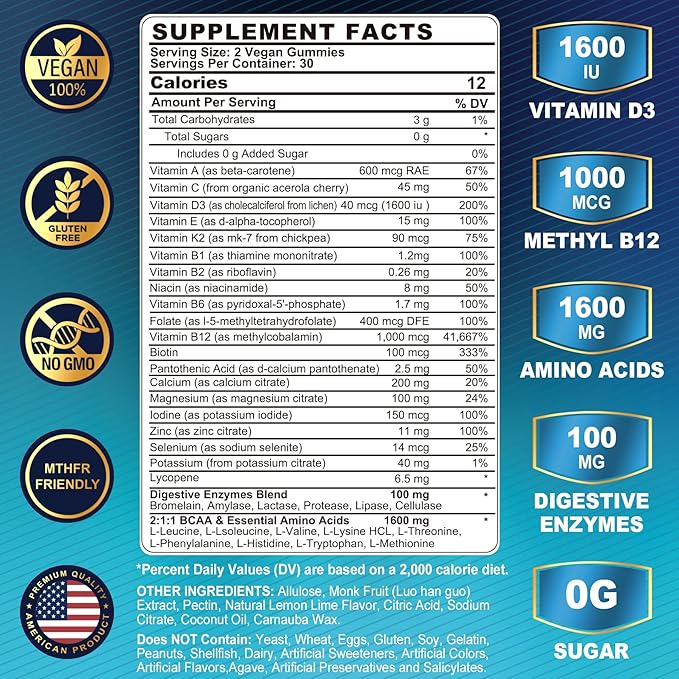 Mens Multivitamin Gummies 60 Count + Womens Multivitamin Gummies 60 Count