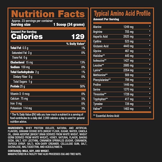 BPI Sports ISO HD Isolate Protein Powder – 100% Whey Isolate Protein Powder for Muscle Gain - Cookie Butter - 1.6 Lb - 23 Servings