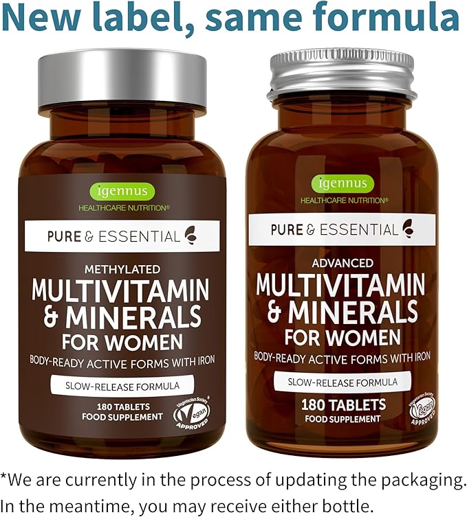 Multivitamin &amp Minerals for Women + High Absorption CoQ10 100mg 120 Softgels Energy Bundle Sustained Release Advanced Multivitamin + CoQ10 with Vitamin E &amp D-Limonene by Igennus