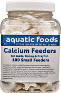 Aquatic Foods Inc. Calcium Feeder Disks for Shrimp Snails Crabs Crayfish Hermit Crabs and All Tropical Fish 100 Count Jar of Small Calcium Feeder Disks