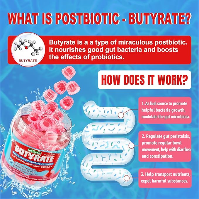 Butyrate TMG Supplements Gummies 4Pack