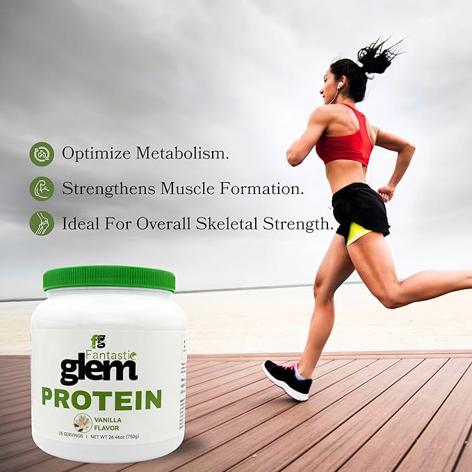 Vanilla Protein Powder – Support Muscle Growth Recovery and Overall Wellness - GMO Soy Gluten and Sugar Free 20g of Protein per Serving - 25 Servings 750g
