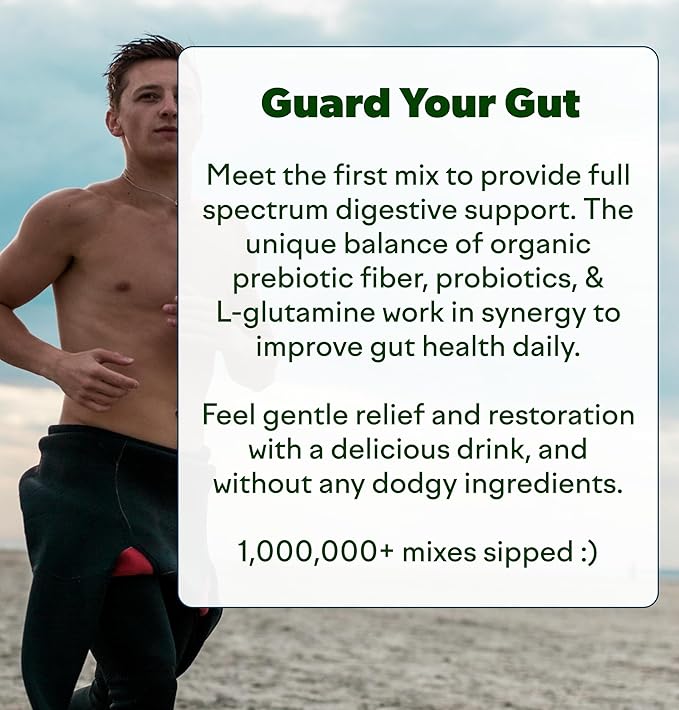 Feel Goods Gut Guardian Prebiotic Powder Bundle Sugar-Free Organic Fiber &amp Herbs for Bloat Gut &amp Digestive Health Support for Men &amp Women Non-GMO – Strawberry Kiwi &amp Tropical Mango