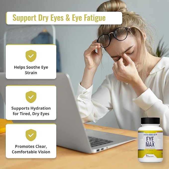 Eye Max Vision Supplement – Supports Macular Health Retina Clarity &amp Blue Light Protection – Lutein Zeaxanthin Lycopene &amp Zinc – Antioxidant Eye Vitamin Formula – 60 Capsules