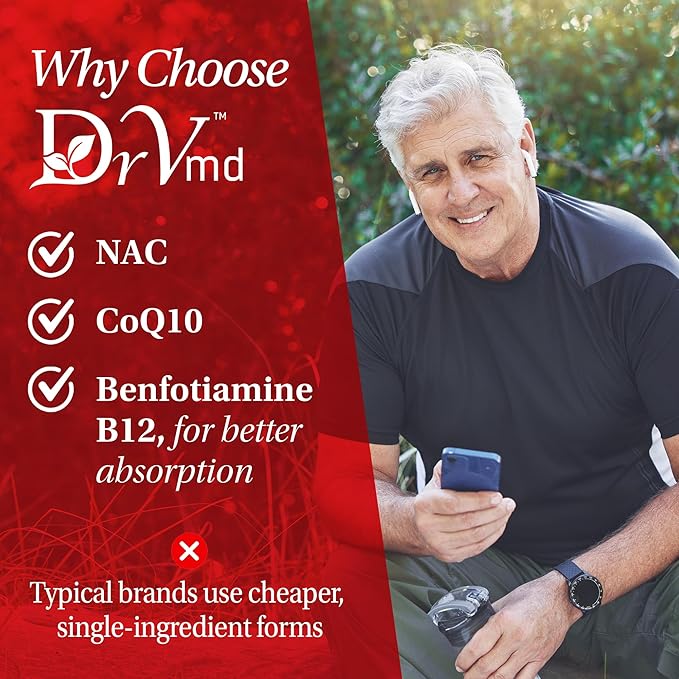 Vascular Control – NAC CoQ10 Benfotiamine Betaine (3 Month Supply) Circulation Heart Health Energy &amp Endurance Support – Antioxidant B Vitamins Supplement