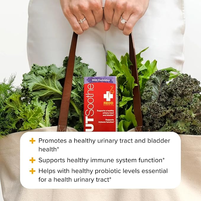 Redd Remedies UT Soothe with Probiotics Promotes Overall Urinary Tract and Bladder Health 60 Vegetarian Capsules