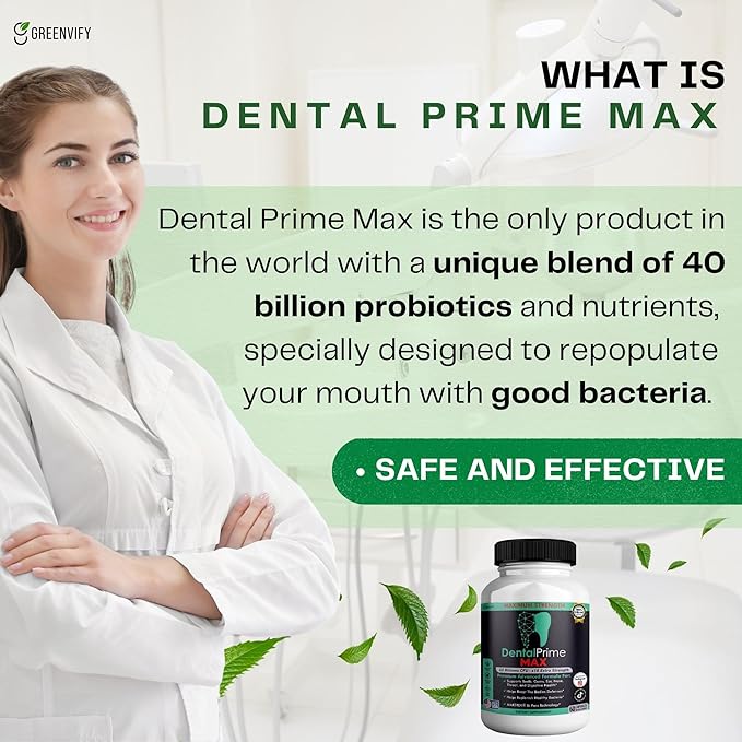 DentalPrime MAX Probiotic Supplement 40 Billion CFU MAKTREK Bi-Pass Technology 60 Capsules 30-Day Supply (5)
