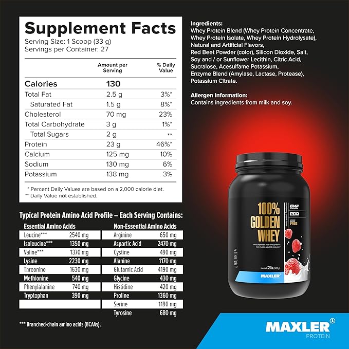 Maxler 100% Golden Whey Bananas &amp Cream and Strawberry Cream Bundle