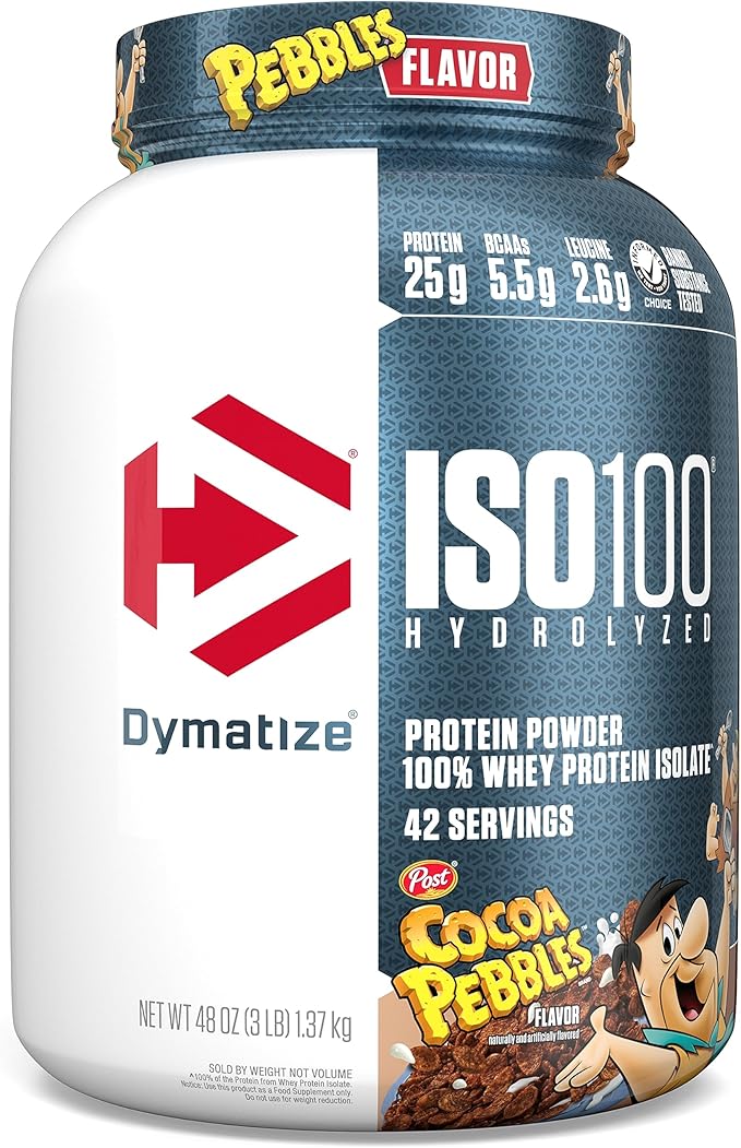 Dymatize ISO100 Hydrolyzed Protein Powder &amp ISO100 Hydrolyzed Protein Powder in Dunkin' Mocha Latte Flavor
