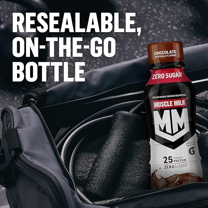 Muscle Milk Genuine Protein Shake Chocolate 25g Protein 11.16 Fl Oz (Pack of 12) Packaging May Vary