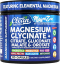Clean Nutra Magnesium Glycinate Citrate Malate Orotate Taurate Supplement Complex + 10 Strain Probiotic Prebiotics FOS GOS Inulin Sleep Calm Support Apple Pectin – 120 Vegan Capsules