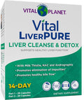 Vital Planet – Vital Liver Pure Liver Cleanse Detox &amp Repair with Milk Thistle NAC Supplement N-Acetyl Cysteine Andrographis Dandelion Turmeric Alpha Lipoic Acid 2-Part 14-Day Kit 56 Capsul