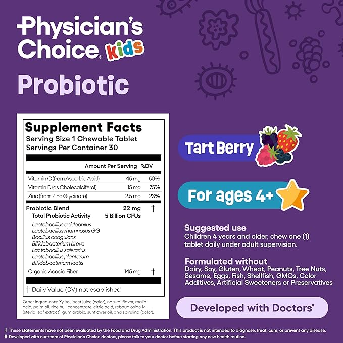 Physician's CHOICE - Women &amp Kids Digestive Care Bundle: Kids Probiotic + Women Probiotic 60ct