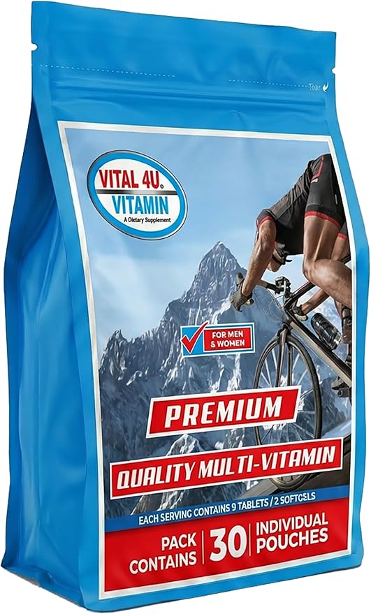 VITAL 4U® Vitamin - Premium Multivitamin for Men and Women | Supports Immune System Energy Heart Health and Body Functions Plus Sports Nutrition with Joint Support - 30 Servings