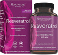 Reserveage Beauty Resveratrol 100 mg Antioxidant Supplement for Heart and Cellular Health Supports Healthy Aging and Immune System Paleo Keto 60 Capsules (60 Servings)