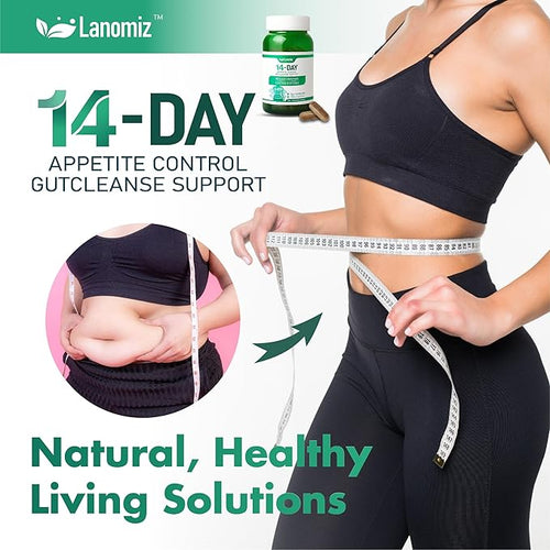 14DAY Appetit &amp Craving Control Gut Health Complex Featuring Delayed-Release Probiotics &amp White Kidney Bean Extract 5-HTP 60 Capsules