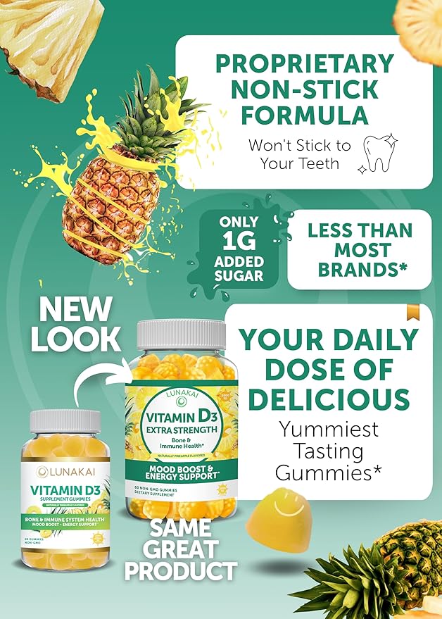 Lunakai Prenatal and Vitamin D3 Gummies Bundle - Pregnancy Multivitamin Gummy with Iron &amp Folic Acid - Immunity Bone and Mood Support Supplement for Adults