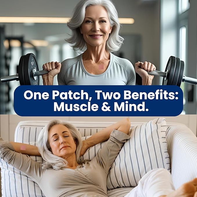 Magnesium Patches for Men and Women - Sleep Support &amp Relaxation Muscle Recovery Nerve Function - USA Made - 30 Premium Fast-Acting Slow-Release Patches - Live To Shine