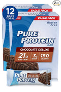 Pure Protein Bars High Protein Nutritious Snacks to Support Energy Low Sugar Gluten Free Chocolate Deluxe 6 Count (Pack of 2)