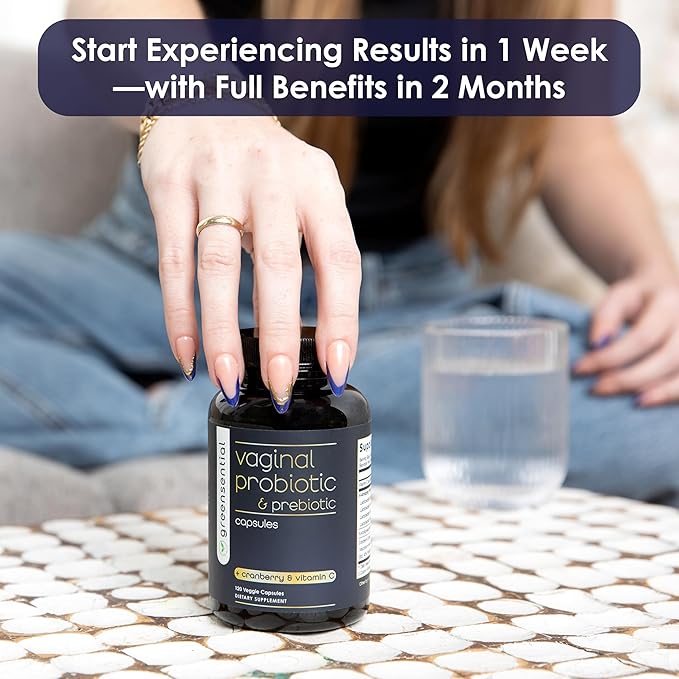 Vaginal Probiotics for Odor &amp pH Balance | 2-Month Supply | Supports Vaginal Flora Yeast Balance Feminine Health | with Prebiotics Vitamin C &amp Cranberry | Vegan 120 Count