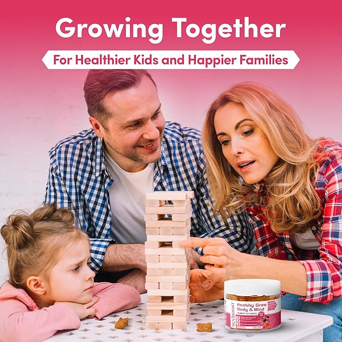 Healthy Grow Height Growth Gummies Rich in Calcium Vitamins C D3 K2 L-Arginine Ashwagandha and Others Boost Bone Health &amp Immunity Multivitamin for Kids 5+ Teens and Adults.