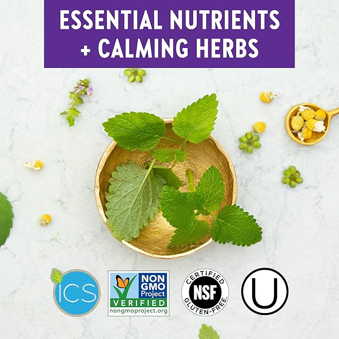 New Chapter Calming Supplement -Perfect Calm Multivitamin for Stress + Mood Support with B Vitamins + Holy + Lemon Balm + Organic Non-GMO Ingredients Basil 72 Count (Pack of 1)