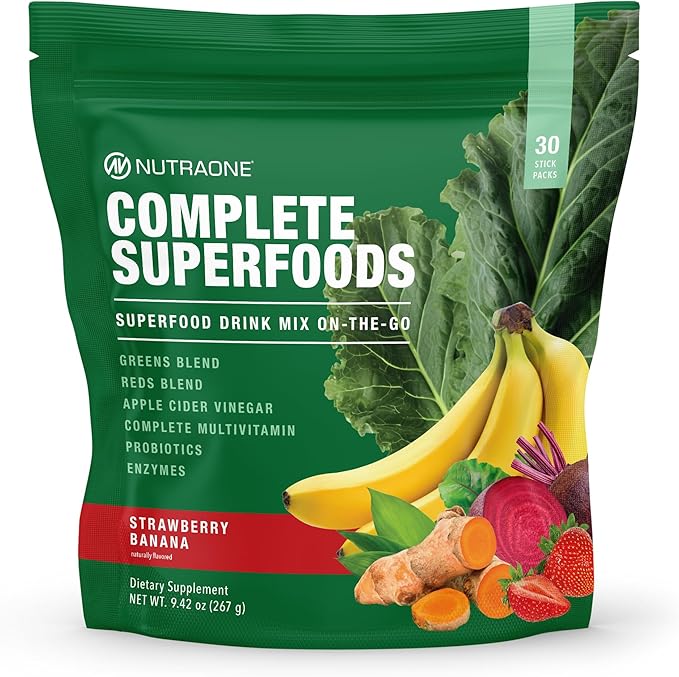 NutraOne Complete Superfoods Stick Pack + IsolateOne Clear Whey Isolate Bundle – Daily Multivitamin + Clean Clear Protein for Whole-Body Wellness &amp Muscle Recovery