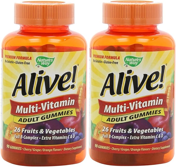 Nature's Way Alive Adult Multi-vitamin 90 Gummies (2 Pack)