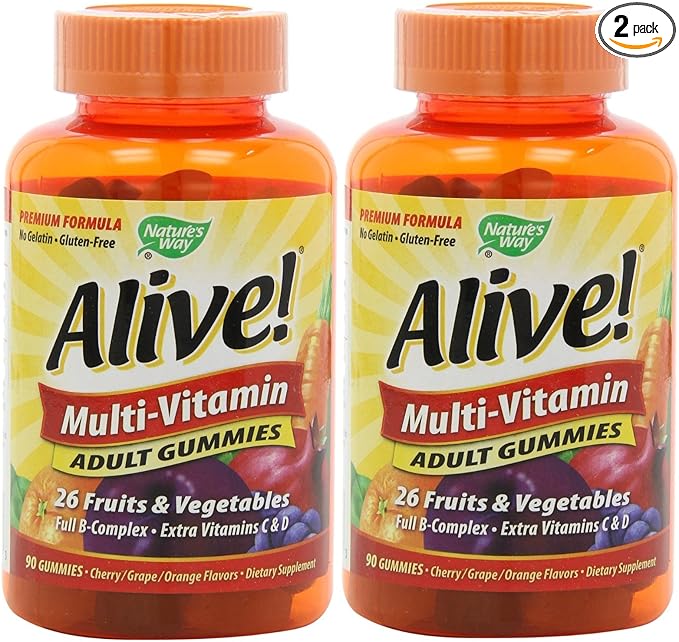 Nature's Way Alive Adult Multi-vitamin 90 Gummies (2 Pack)