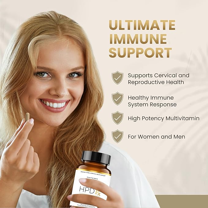 HPD Rx ONE Immunity Boost Multivitamin Supplements for Women and Men | Advanced Immunity Defense Support | Helps Immune Response | 1-Month Supply 180 Capsules Pack of 1
