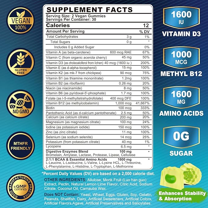 Women 50 Plus Multivitamin Gummies 60 Count + Mens Multivitamin Gummies 60 Count