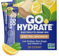 GoHydrate Low Sodium Electrolytes Powder Packets Sugar Free - Instant Hydration Daily Drink Mix - Zero Sugar Water Flavor Packet Singles with Vitamin D - (Iced Tea Lemonade 30 Packs)