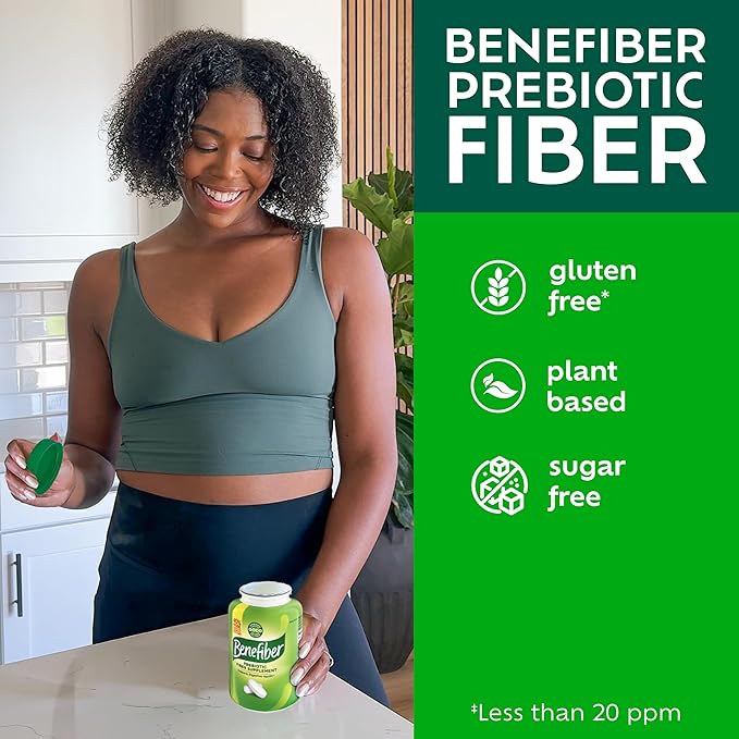 Benefiber Prebiotic Fiber Supplement Caplets84 Count (Pack of 2)