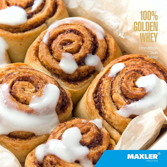 Maxler 100% Golden Whey Cinnamon Bun and Chocolate Peanut Butter Bundle