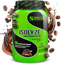 Species Nutrition Isolyze Whey Protein Powder 100% Whey Isolate for Muscle Building 27.5g Protein Per Scoop No Sugar &amp Low Fat (Coffee 22 Servings)