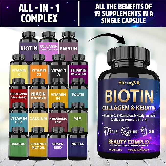 Biotin Complex &amp Berberine Supplement Bundle (120 Capsules)