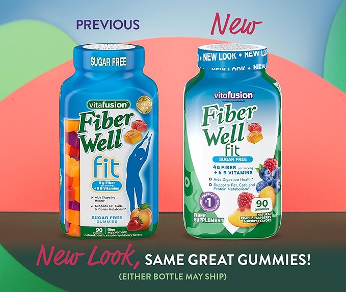 Vitafusion Fiber Well Fit Gummies 90 Count and L’il Critters Kids Fiber Gummies 90 Gummies