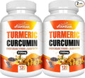 VITAMISAN Turmeric Curcumin 2100mg with Ginger &amp Black Pepper – 2 Pack (120 Capsules Each) – Herbal Supplement for General Wellness – Non-GMO – Made in USA