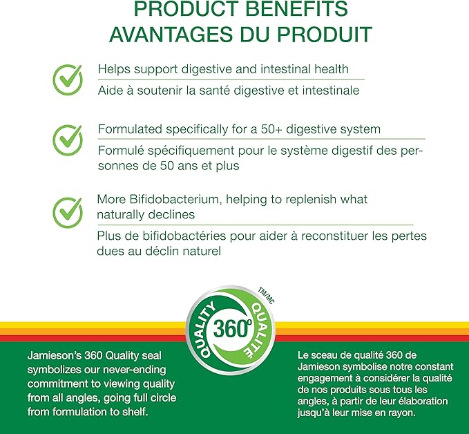 Jamieson Adult 50+ Probiotic Complex 15 Billion 30 vegi caps