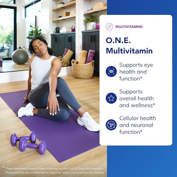 Pure Encapsulations O.N.E. Multivitamin - Once Daily Multivitamin with Antioxidant Complex Metafolin CoQ10 and Lutein to Support Vision Cognitive Function and Cellular Health* - 120 Capsules