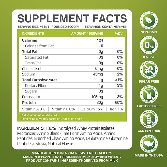 MFL 100% Pure Isolate Protein 5 lbs l 30g of Protein l 12g Amino Acids l Keto Friendly l Low Carbs | 69 Servings