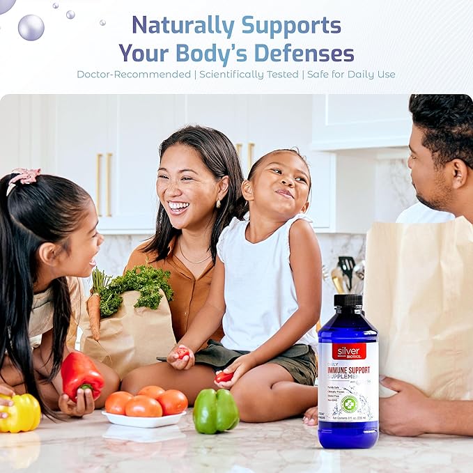 Silver Biotics Advanced Silver Technology SilverSol Ag₄O₄ 10 PPM Immune Support | Bio-Hacking Immune Building Natural Support | 32 Fl Oz